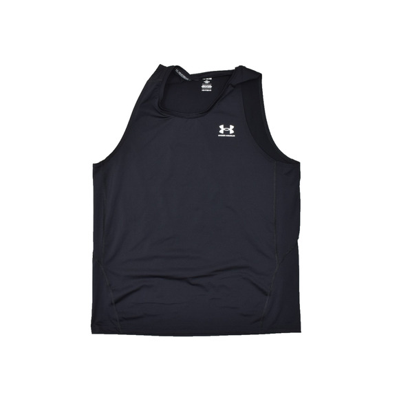 Under Armour Men's HeatGear Black Fitted Tank Top Sleeveless Solid Size XL - Picture 1 of 8